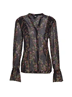 Tuscany Silk Floral Blouse