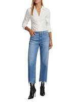 Leenah Straight-Leg Cropped Jeans