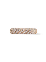 Sculpted Cable Band Ring 18K Rose Gold