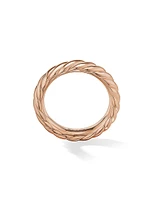 Sculpted Cable Band Ring 18K Rose Gold