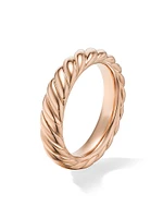 Sculpted Cable Band Ring 18K Rose Gold