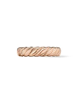 Sculpted Cable Band Ring 18K Rose Gold