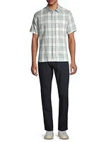 Kino Plaid Linen & Cotton-Blend Button-Front Shirt