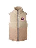 Elora Mixed-Media Zip-Up Vest