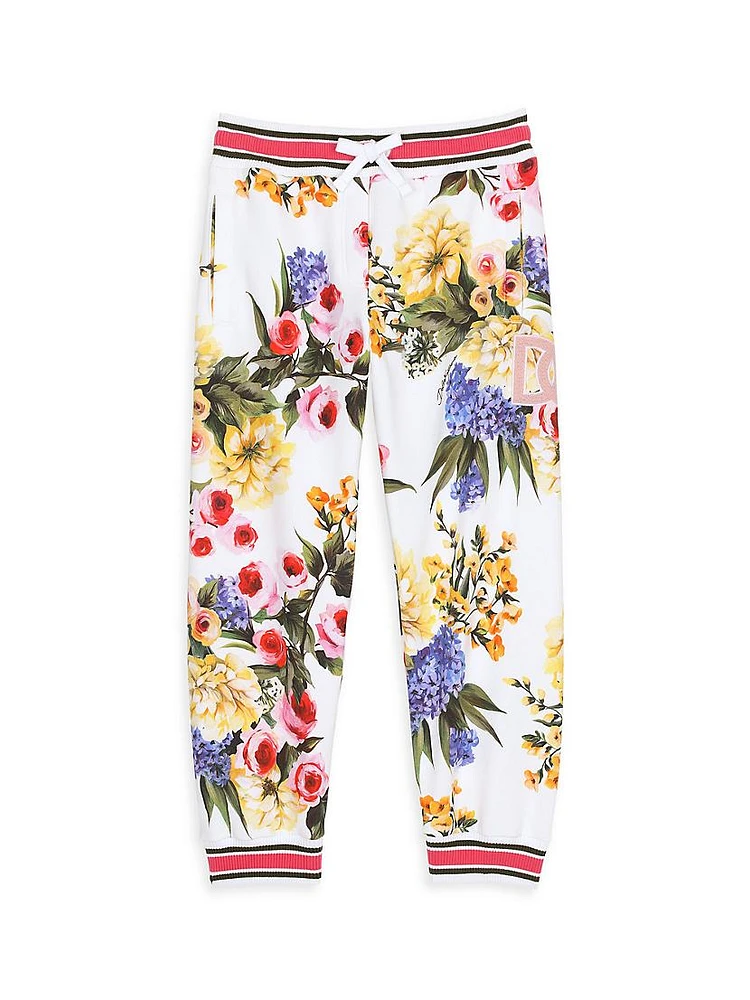 Little Girl's & Floral Sweatpants