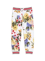 Little Girl's & Floral Sweatpants