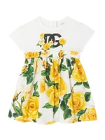 Baby Girl's Logo Floral Print T-Shirt Dress