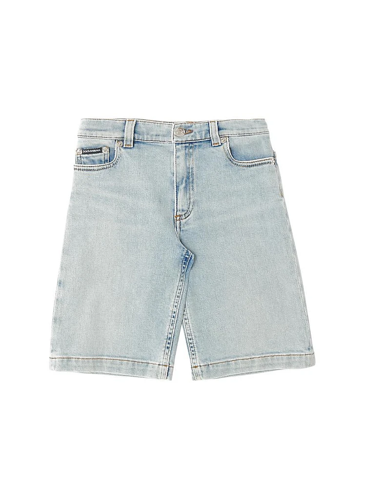 Little Kid's & Stretch Denim Shorts