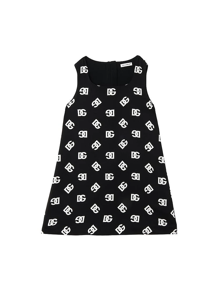 Little Girl's & Logo Sleeveless Dress