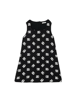 Little Girl's & Logo Sleeveless Dress