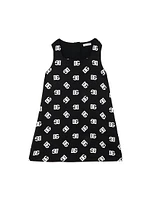 Little Girl's & Logo Sleeveless Dress