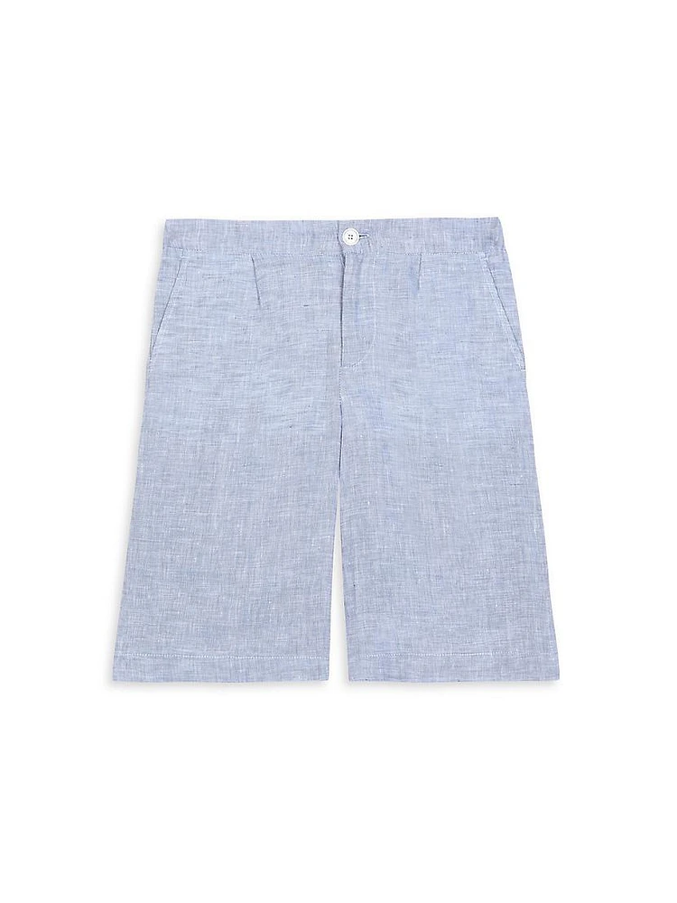 Little Boy's & Relaxed Linen Shorts