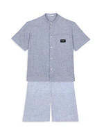 Little Boy's & Relaxed Linen Shorts