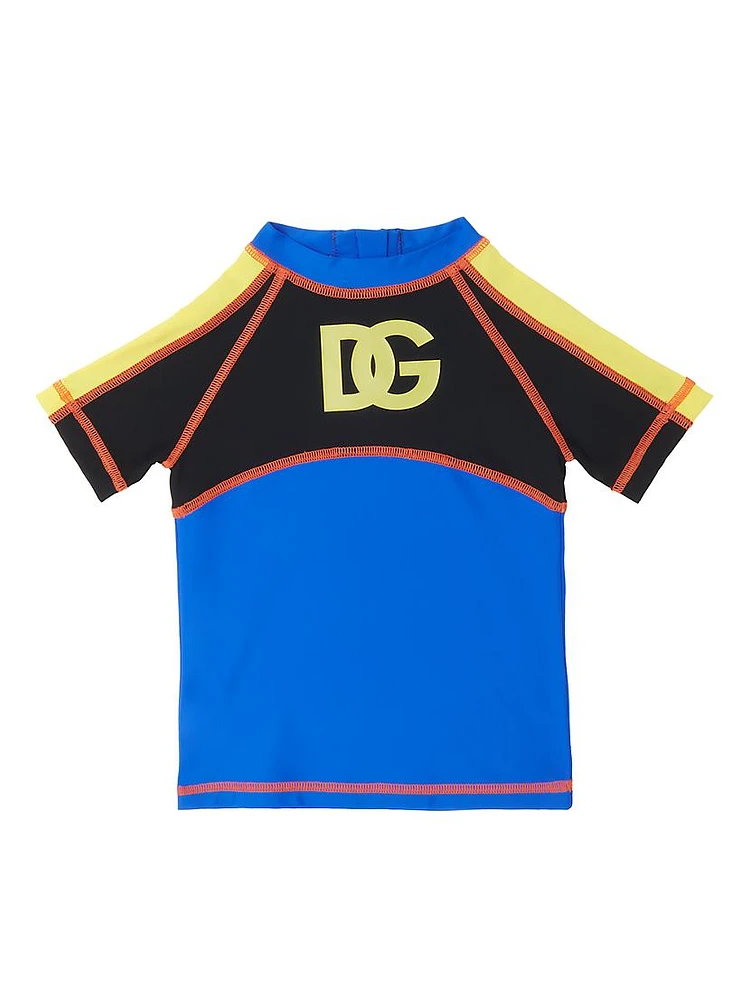 Little Boy's & Colorblocked Logo Rashguard