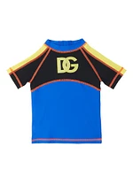 Little Boy's & Colorblocked Logo Rashguard