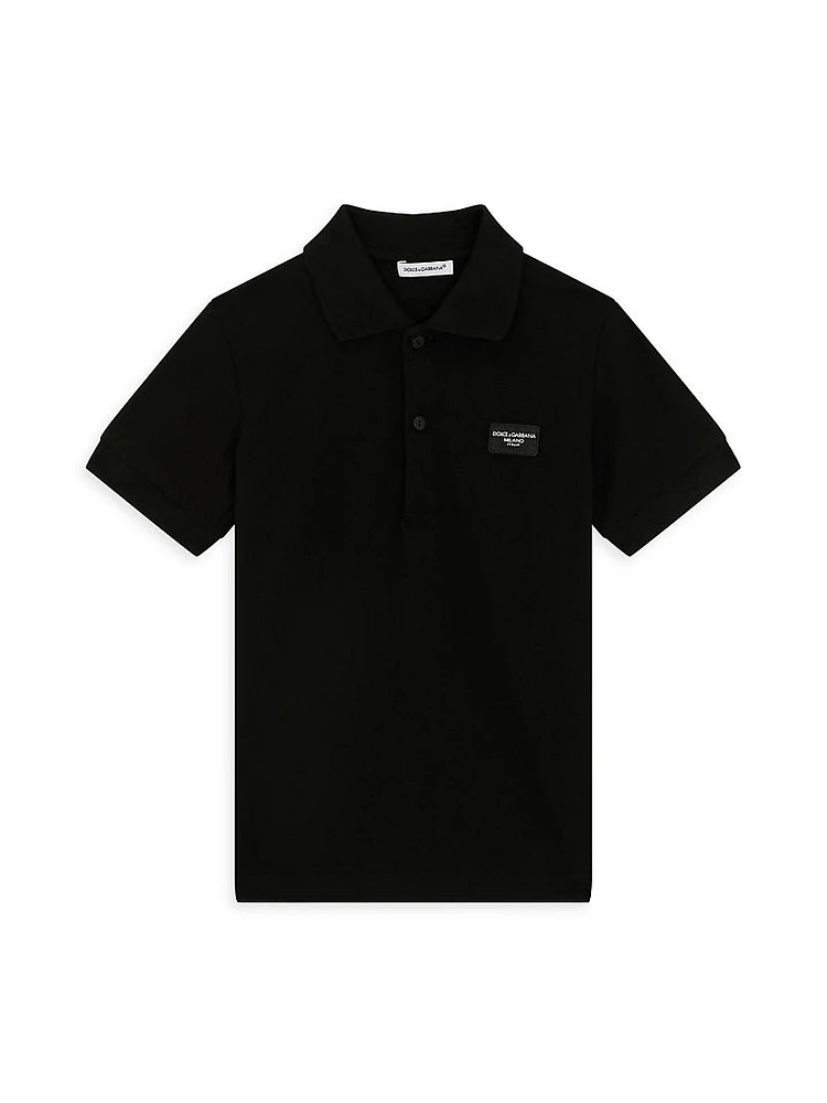 Litrle Boy's & Logo Patch Polo Shirt