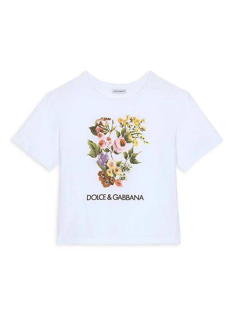 Little Kid's & Floral T-Shirt