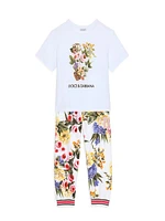 Little Kid's & Floral T-Shirt