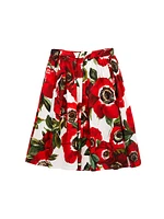 Little Girl's & Floral Midi-Skirt