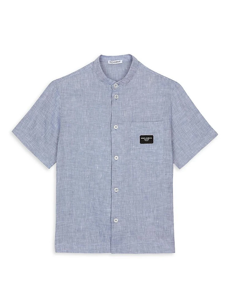 Little Boy's & Linen Short-Sleeve Shirt