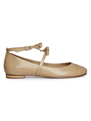 Slim Clarita Leather Ballet Flats