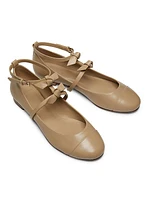 Slim Clarita Leather Ballet Flats