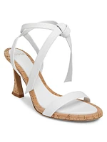 Clarita 85MM Leather Ankle-Wrap Sandals