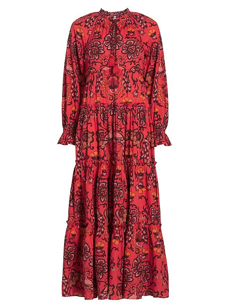 Grazia Floral Cotton Voile Maxi Dress