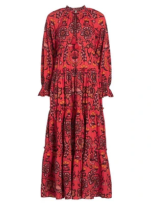 Grazia Floral Cotton Voile Maxi Dress