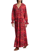 Grazia Floral Cotton Voile Maxi Dress