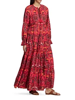 Grazia Floral Cotton Voile Maxi Dress