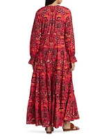 Grazia Floral Cotton Voile Maxi Dress