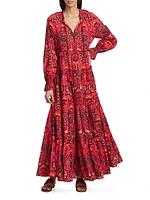 Grazia Floral Cotton Voile Maxi Dress