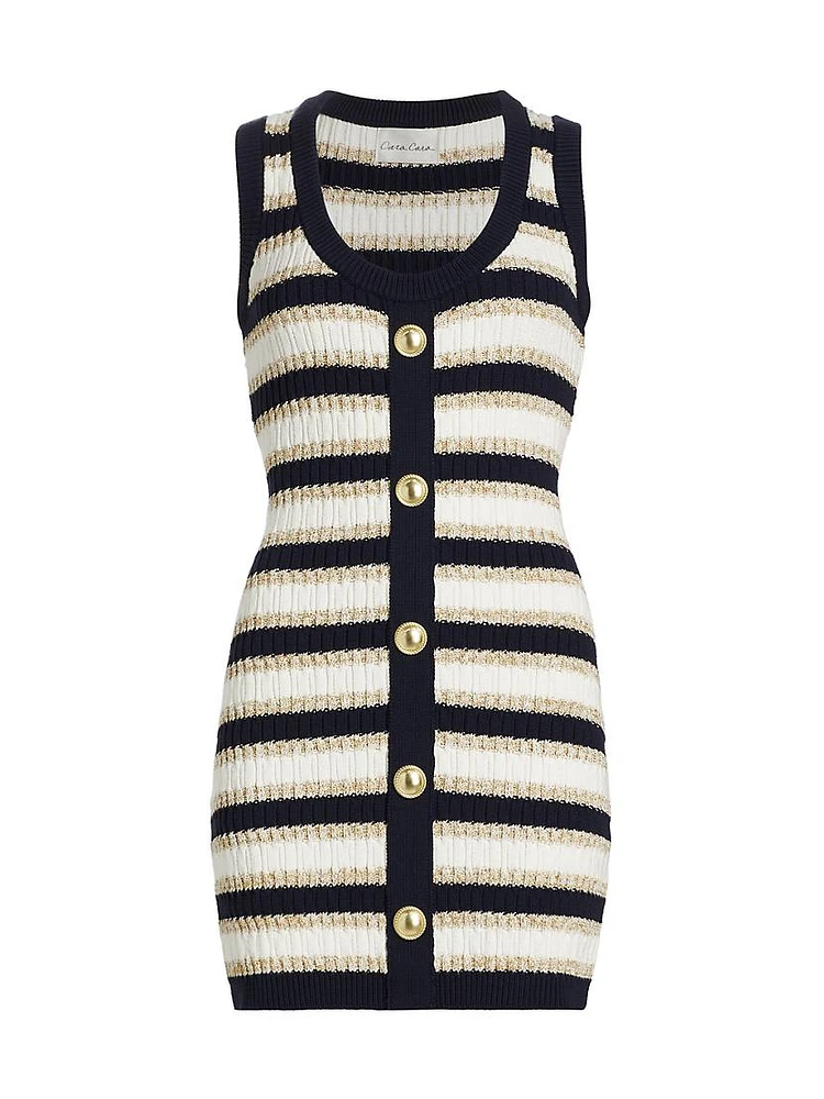 Nicole Stripe Mini Sweaterdress