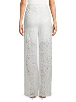 Straight-Leg Lace Pants