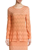 Ombré Pointelle Knit Top