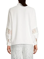 Crepe De Chine Lace Blouse