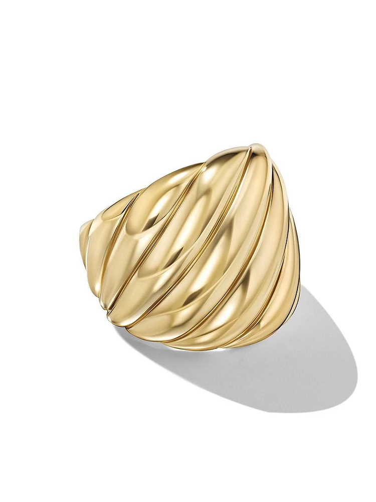 Sculpted Cable Ring 18K Yellow Gold