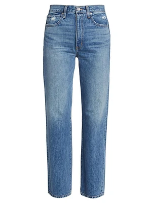 London High-Rise Straight Leg Jeans