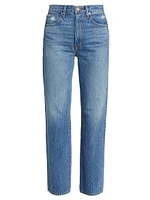 London High-Rise Straight Leg Jeans