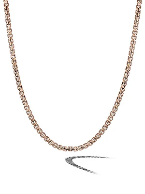 Box Chain Necklace In 18K Rose Gold, 5mm