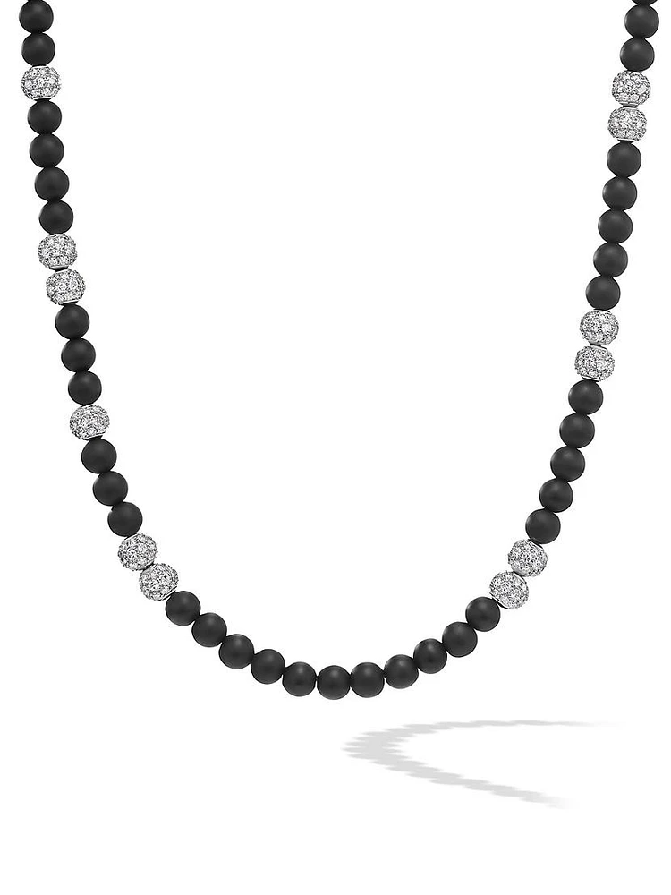 Spiritual Beads Necklace Sterling Silver