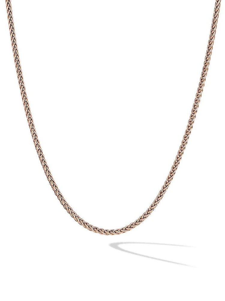 Wheat Chain Necklace 18K Rose Gold