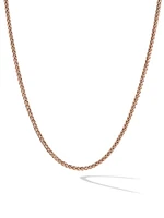 Wheat Chain Necklace 18K Rose Gold