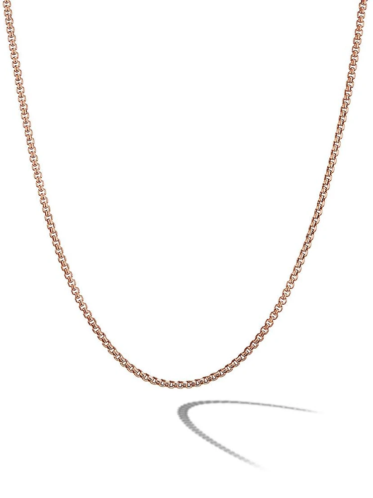 Box Chain Necklace 18K Rose Gold