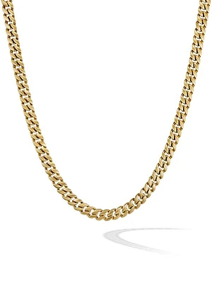 Curb Chain Necklace In 18K Yellow Gold, 8mm