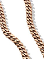 Curb Chain Necklace in 18K Rose Gold, 8mm