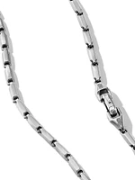 Faceted Link Necklace Sterling Silver