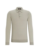 Polo-Collar Sweater Wool Silk And Cashmere