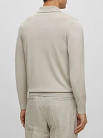 Polo-Collar Sweater Wool Silk And Cashmere